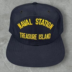 Vintage 80’s New Era Treasure Island, California USA Naval Station Baseball Hat